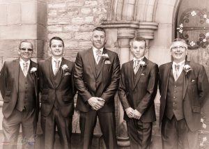 Groomsmen, Wedding Photography at St. John's Church, Shildon, Bishop Auckland