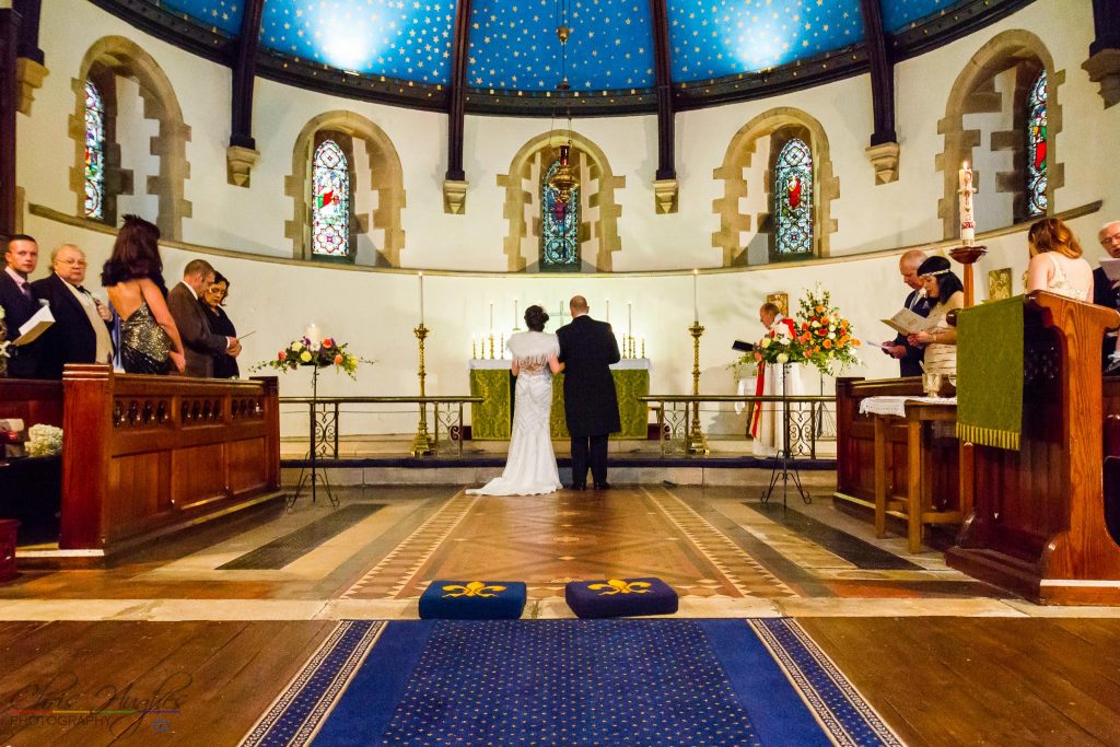 Bride & Groom Blessing at the wedding of John & Gill at St James Church, Bishop Auckland