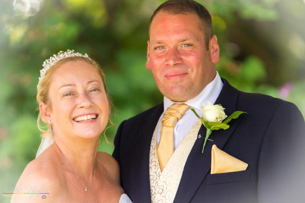The Bride and Groom in the wedding gazebo, Manor House, West Auckland