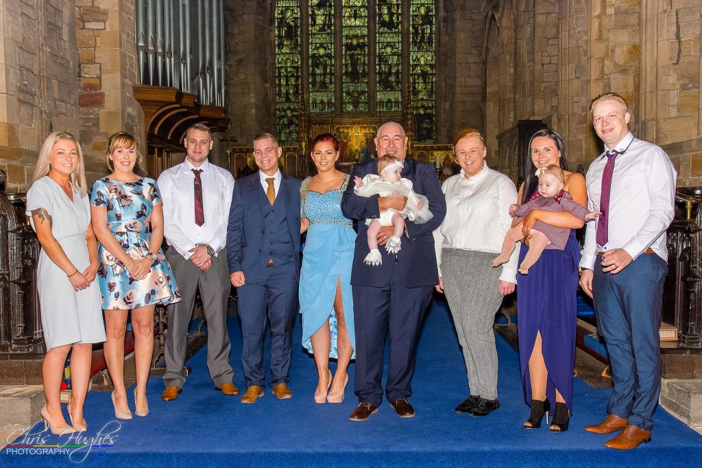 Olivia Christening Photography, Godparents, Bishop Auckland, Durham