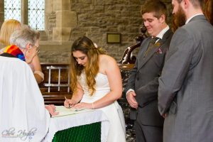 Signing of the Register, Wedding Photography Bishop Auckland, Durham