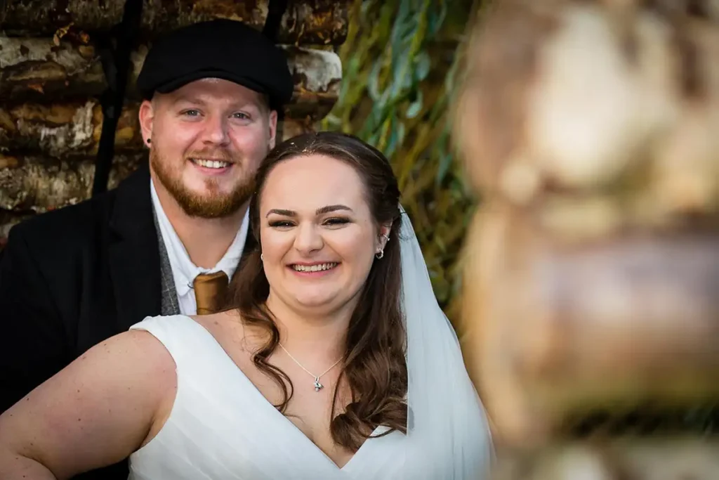 Bride & Groom at Escomb Pod Camping Wedding Bishop Auckland Photographer