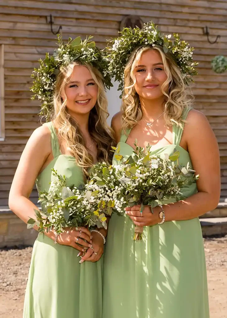 Bridesmaids at a wedding at Eden Grange Shildon taken by local photographer Chris Hughes Photography